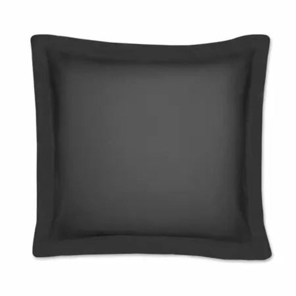 Tailored Poplin Collection Sham Black (Euro) - Picture 1 of 3